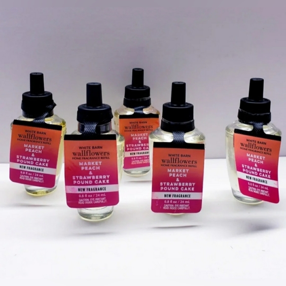 MARKET PEACH & STRAWBERRY POUND CAKE Wallflowers Fragrance Refill(5 pack) - Picture 1 of 4